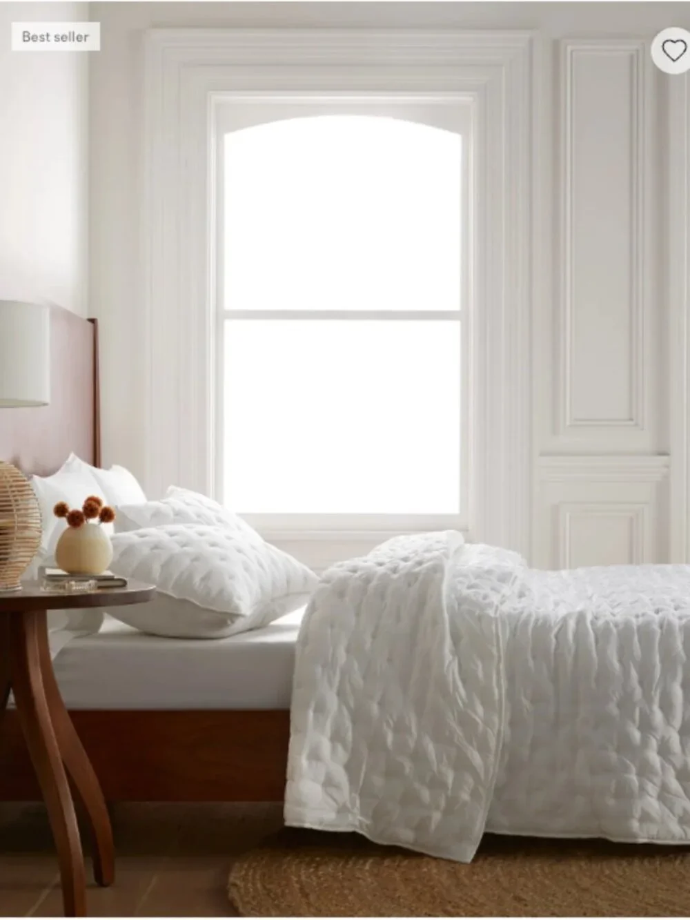 Quince Bamboo Dream Quilt – Full/Queen – White – No Shams